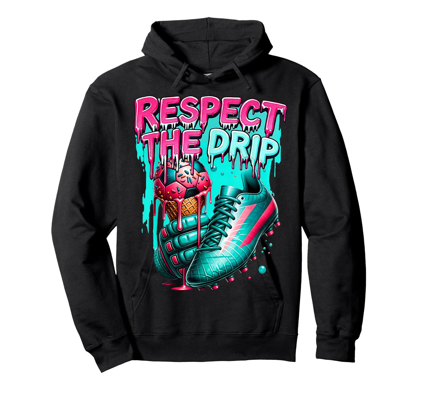 Soccer Drip Boys Ice Cream Drip Youth Respect The Drip T-Shirt