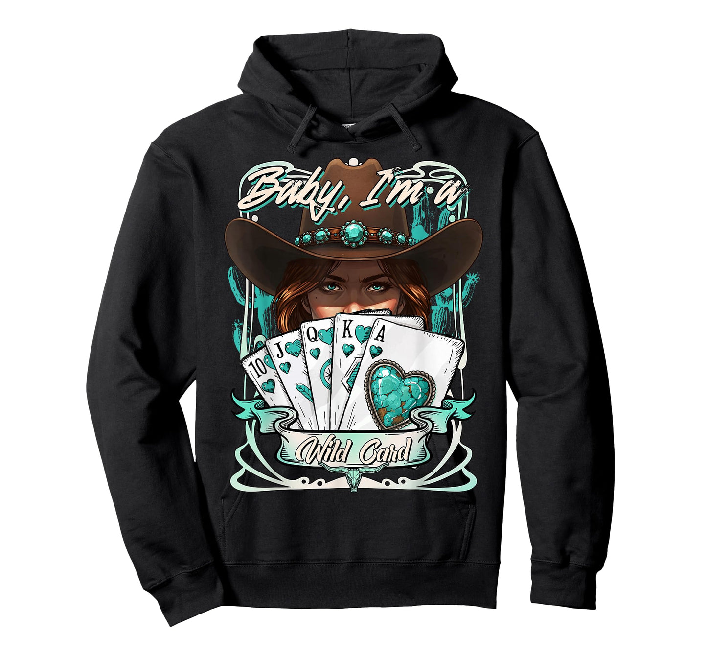 Baby I'm a Wild Card Cowgirl Poker Attitude Western Howdy T-Shirt
