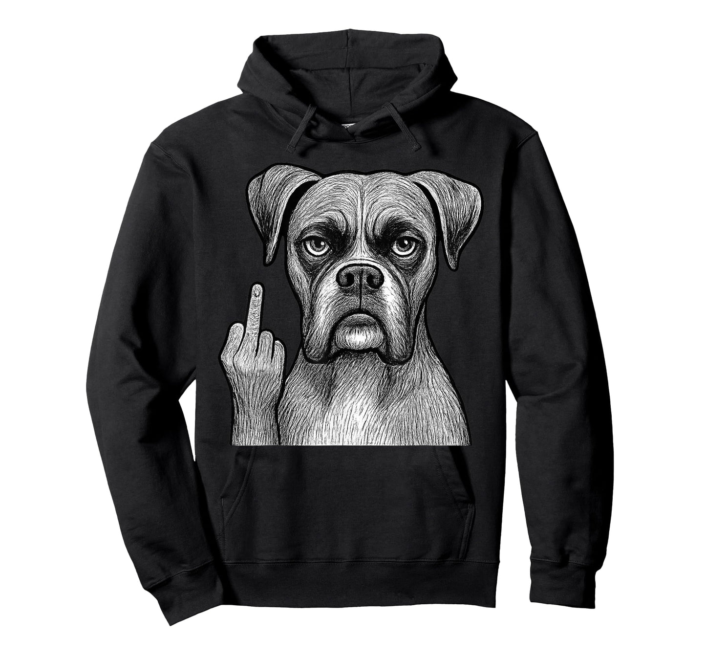 Boxer Dog Middle Finger Sarcastic Dog Lover T-Shirt