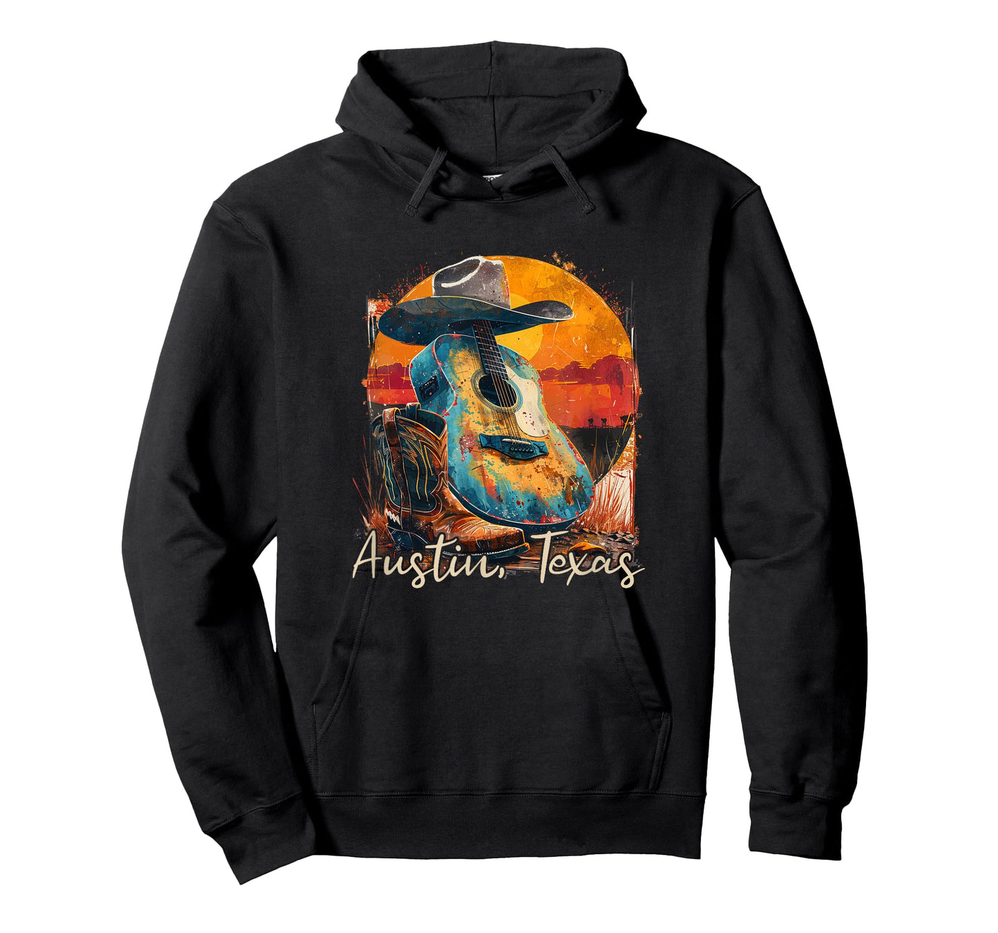 Austin Texas TX | Guitar Musician Cowboy T-Shirt