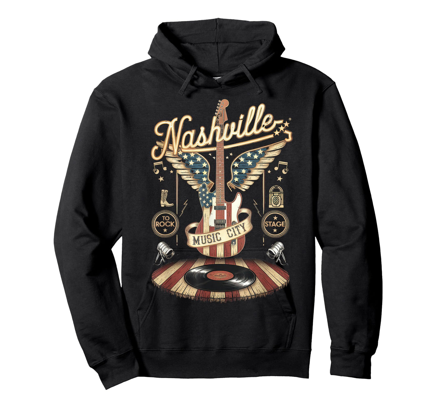 Nashville Music City Tshirt Women Men Tennessee Rock Country T-Shirt