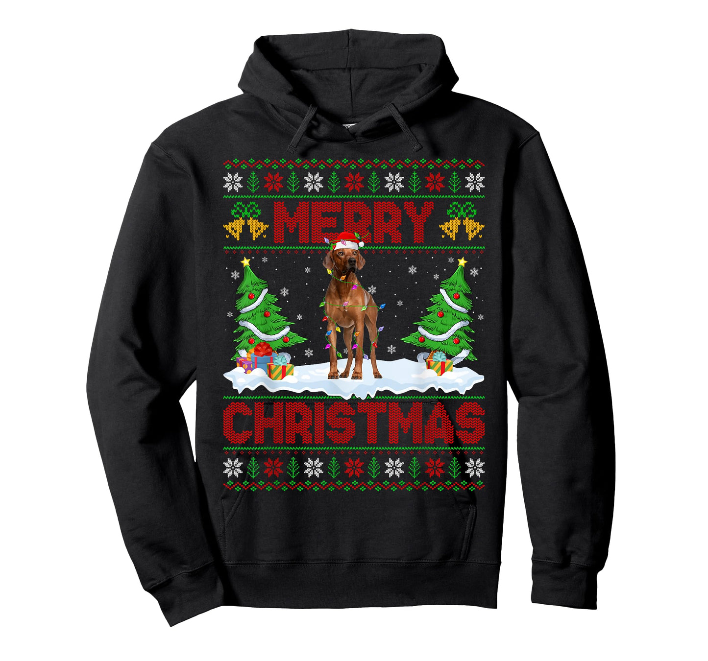 Rhodesian Ridgeback Christmas Ugly Sweater Funny Dog Xmas T-Shirt