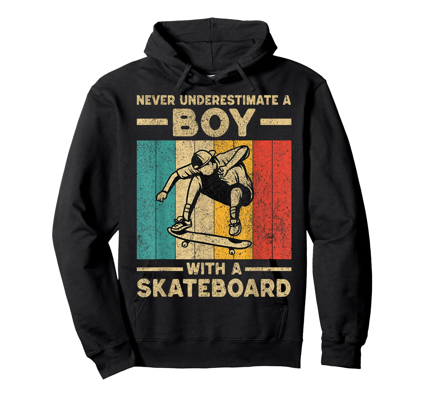 Never Underestimate A Boy With A Skateboard Skateboarding T-Shirt
