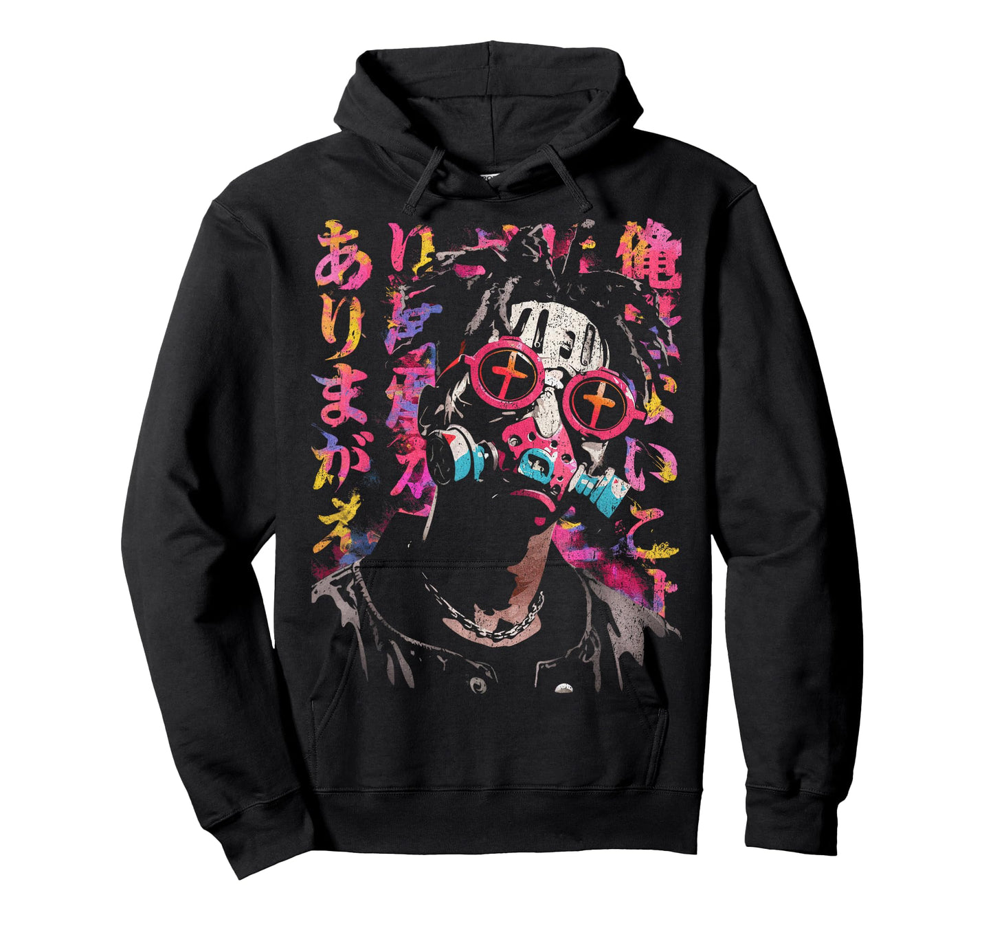 Japanese Streetwear Afro Cyberpunk Y2K Techwear Manga Anime T-Shirt