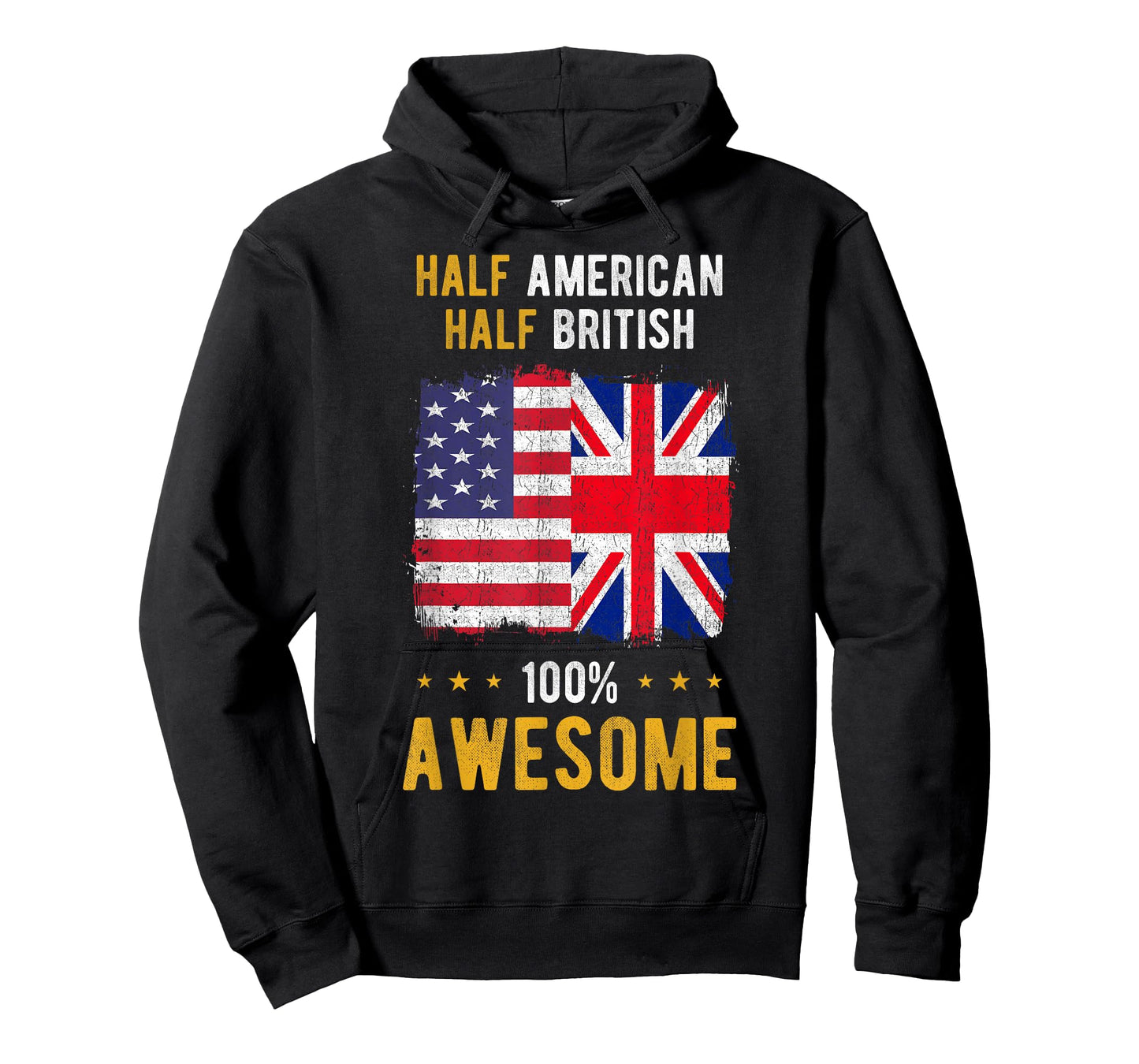 American Great Britain Flag - Half American Half British T-Shirt