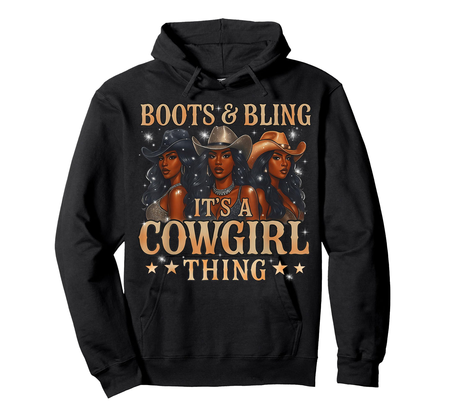 Rodeo Cowboy Boots And Bling Its A Cowgirl Thing Girls Women T-Shirt