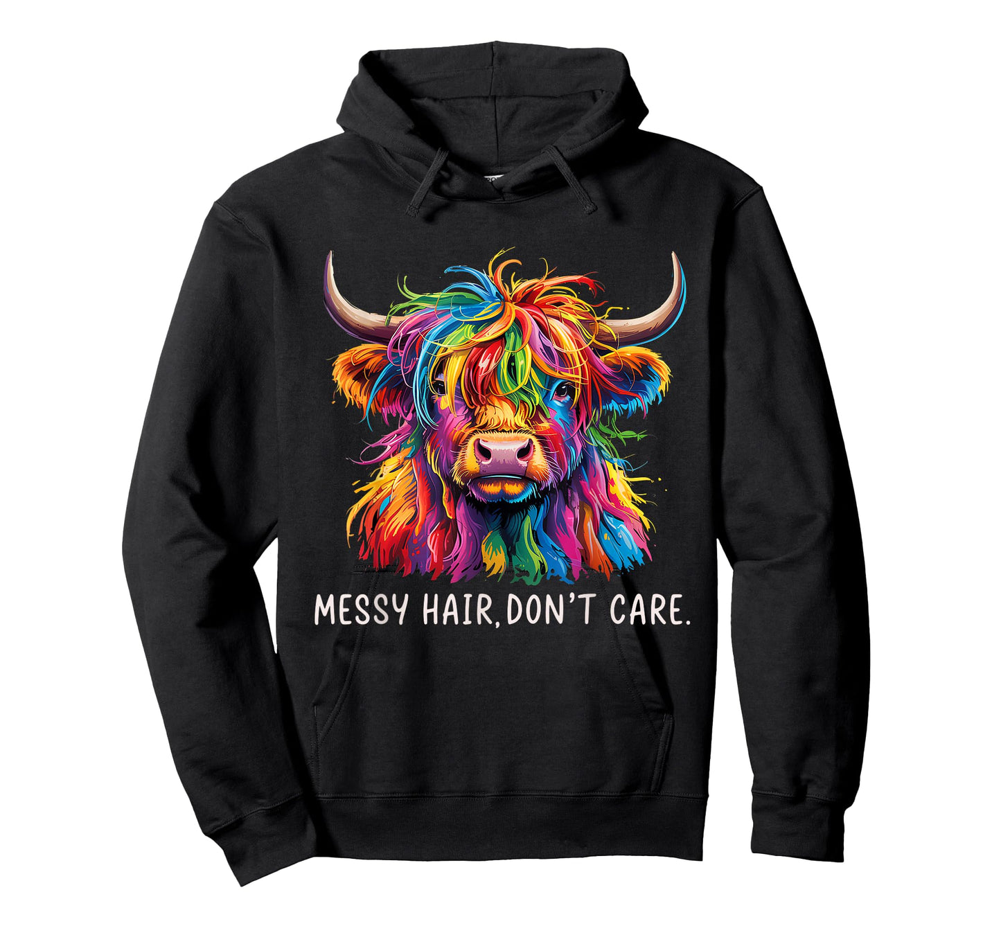 Scottish Highland Cow Messy Hair Heifer Country Farmer Girls T-Shirt