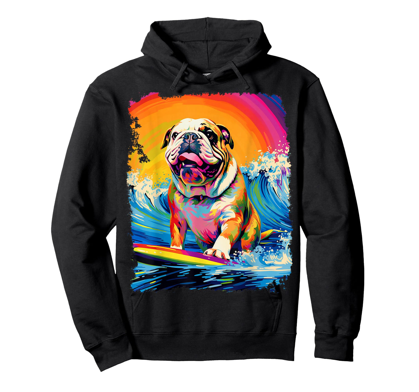 Pop Art Dog English Bulldog Paddle Board T-Shirt
