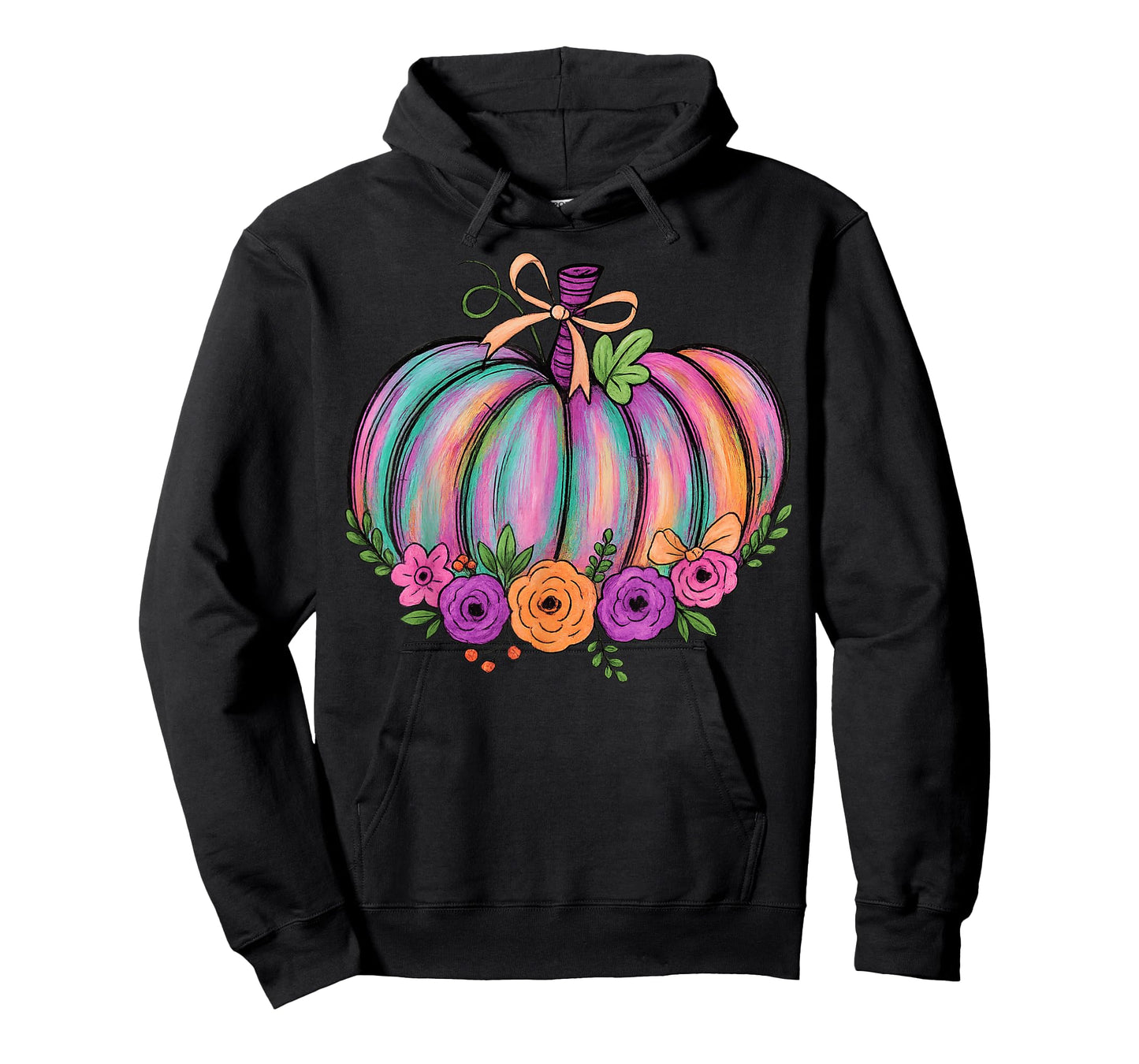 Thanksgiving Vintage Boho Floral Fall Vibes Funny Pumpkin T-Shirt