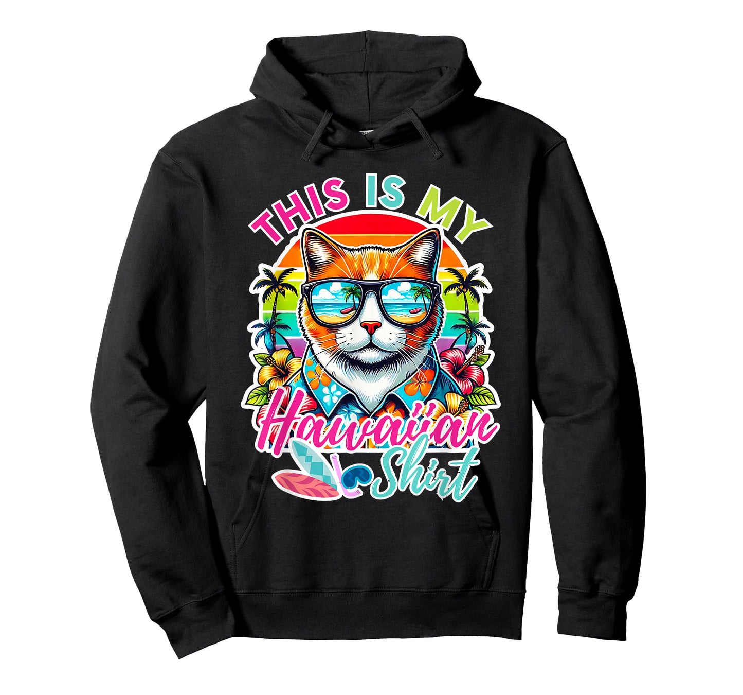This Is My Hawaiian Shirt Funny Cat Party Oahu Hawaii T-Shirt for Men Women Girls Kids