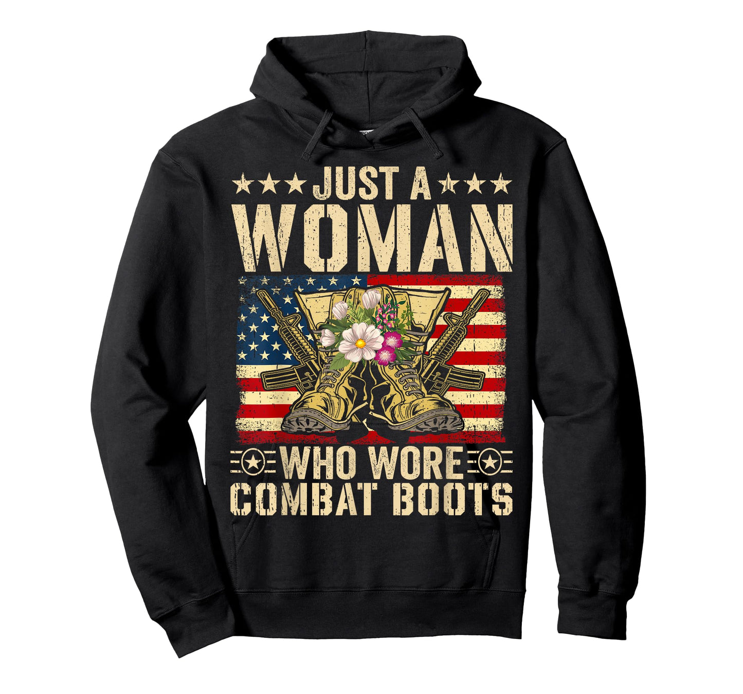 Just a Woman Who Wore Combat Boots USA Military Veteran T-Shirt