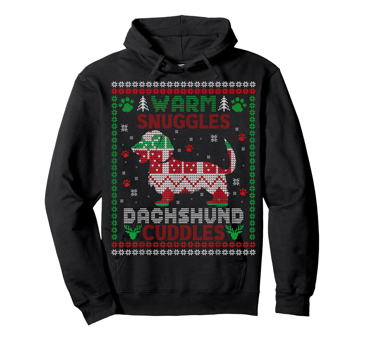 warm snuggles dachshund cuddles Christmas xmas weenie weiner T-Shirt