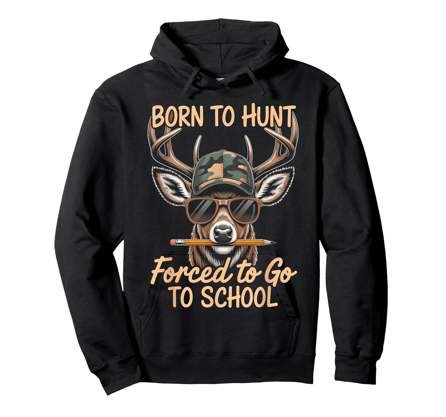 Forced to Go to School Deer Hunting Boy Camo T-Shirt