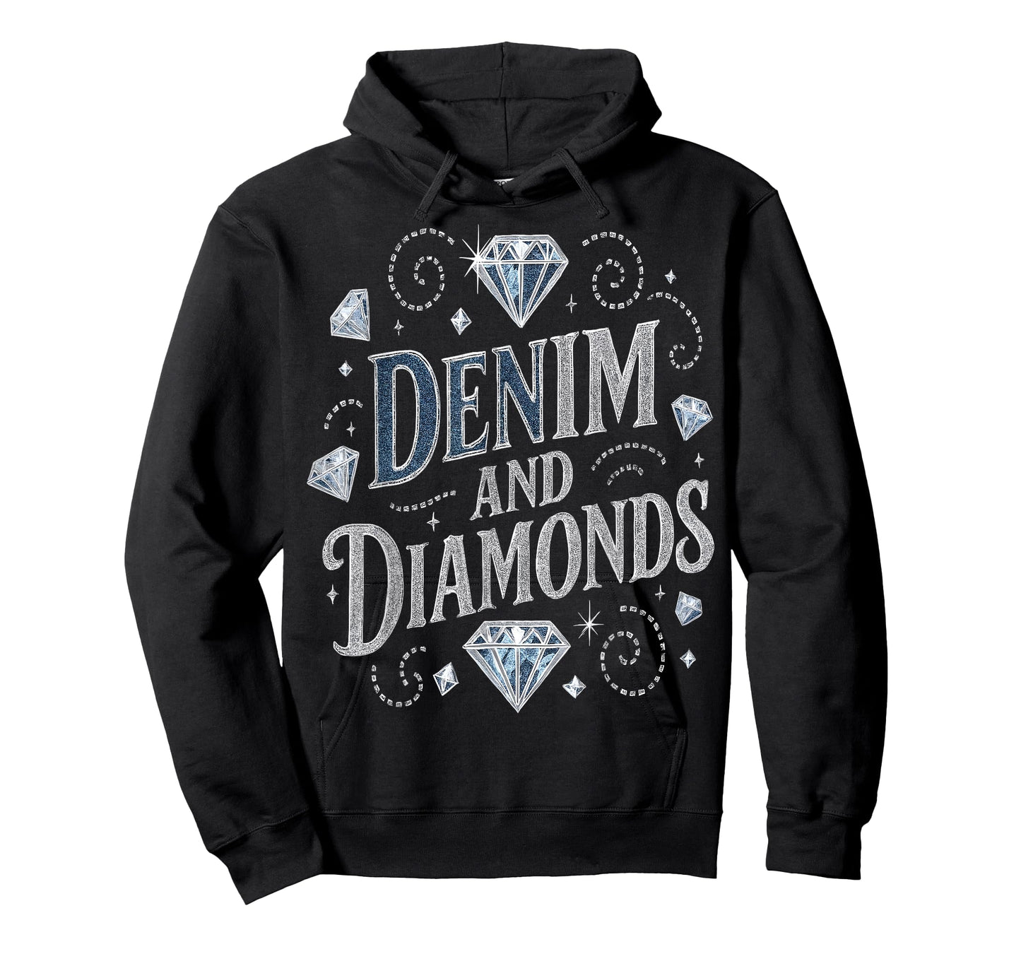 Denim and Diamonds Cowgirl Glam Western Rodeo Party Women T-Shirt