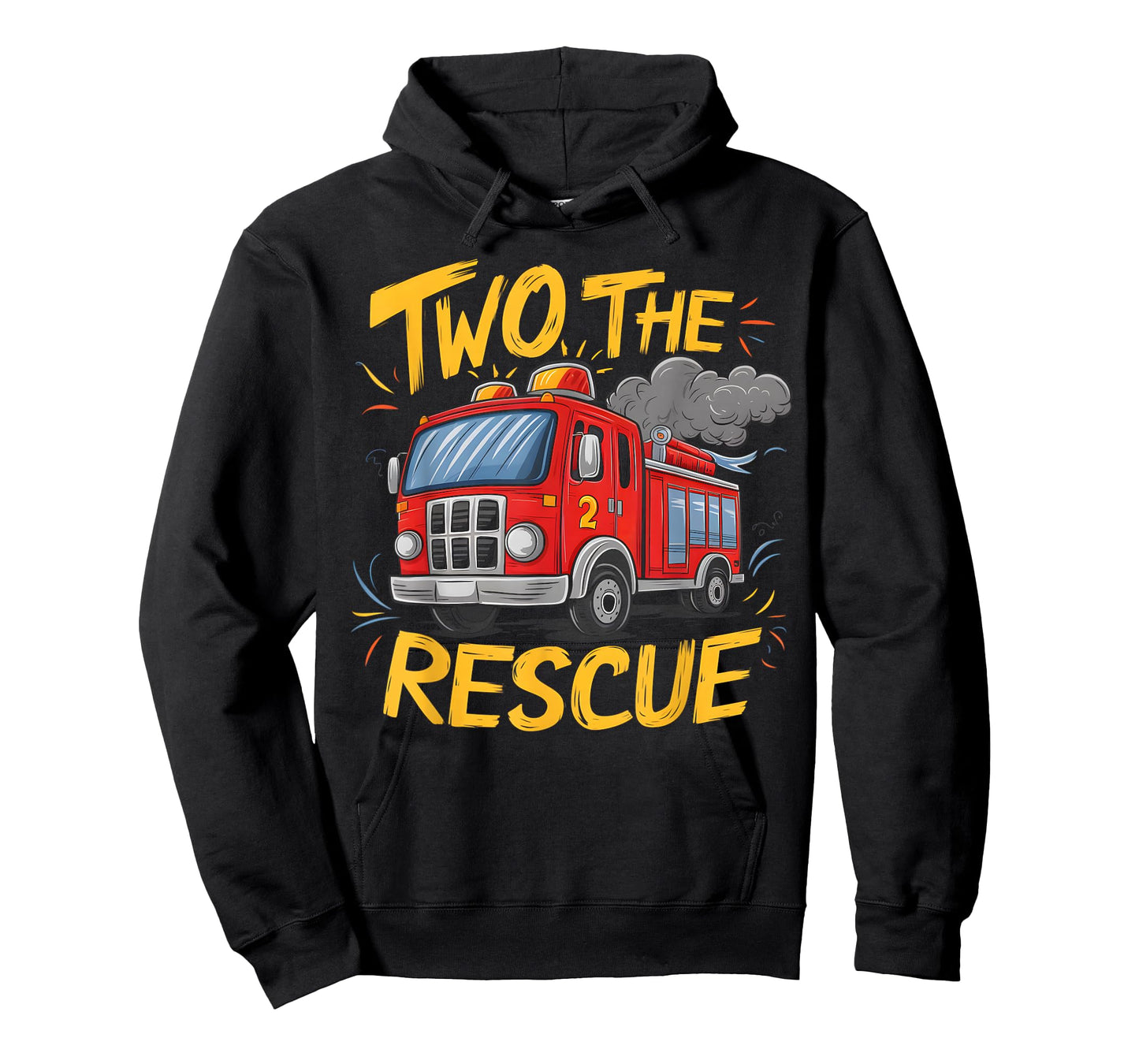 Two The Rescue Firetruck 2 Yr old boy 2nd Birthday Party T-Shirt