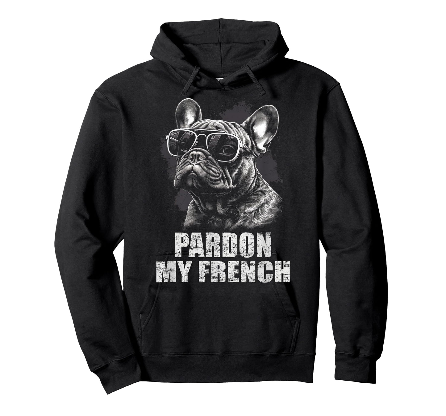French Bulldog Funny Art with Pardon My French Design T-Shirt