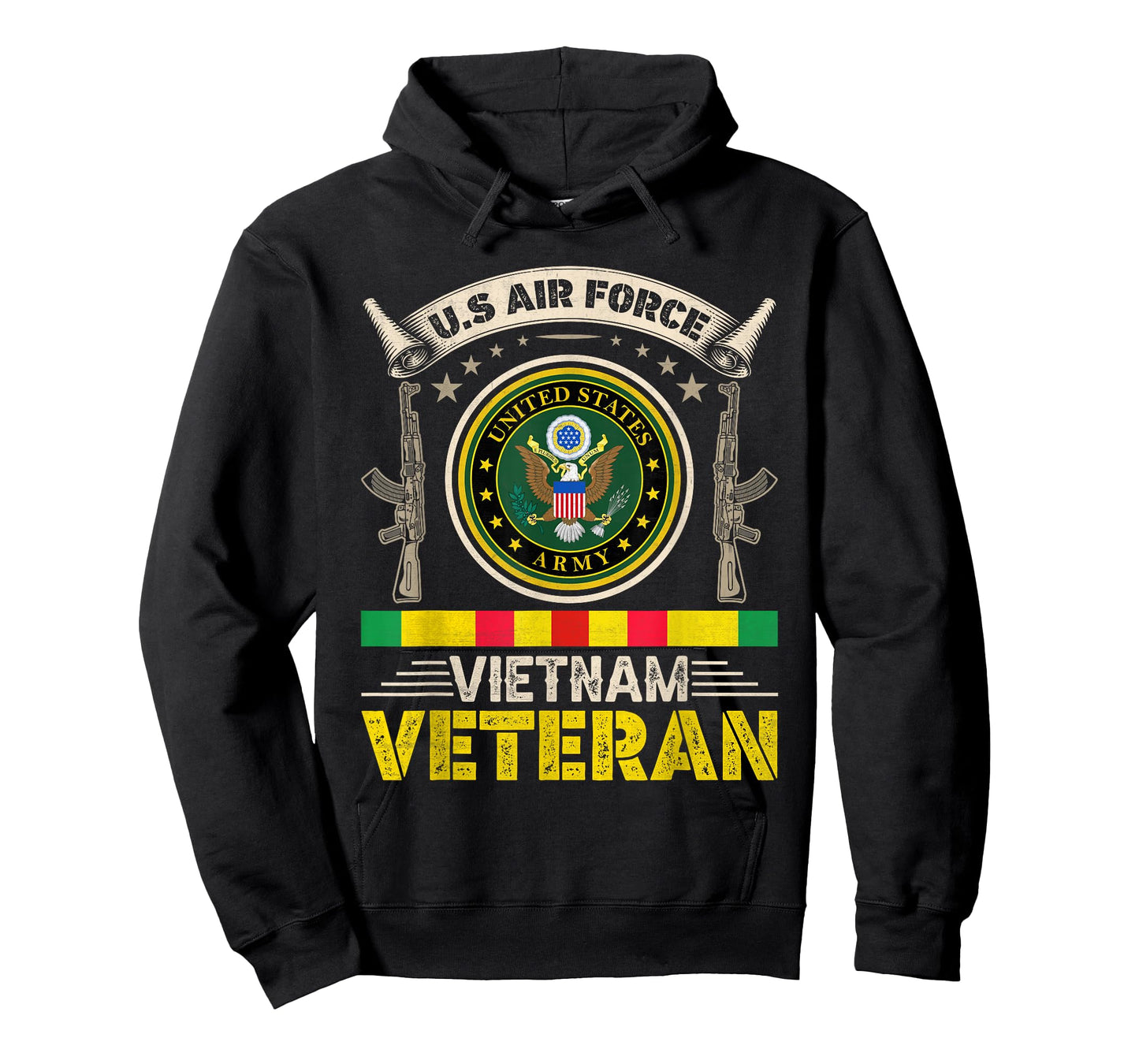 Vintage US Air Force Vietnam Veteran USA Flag Veterans Day T-Shirt for Women Men