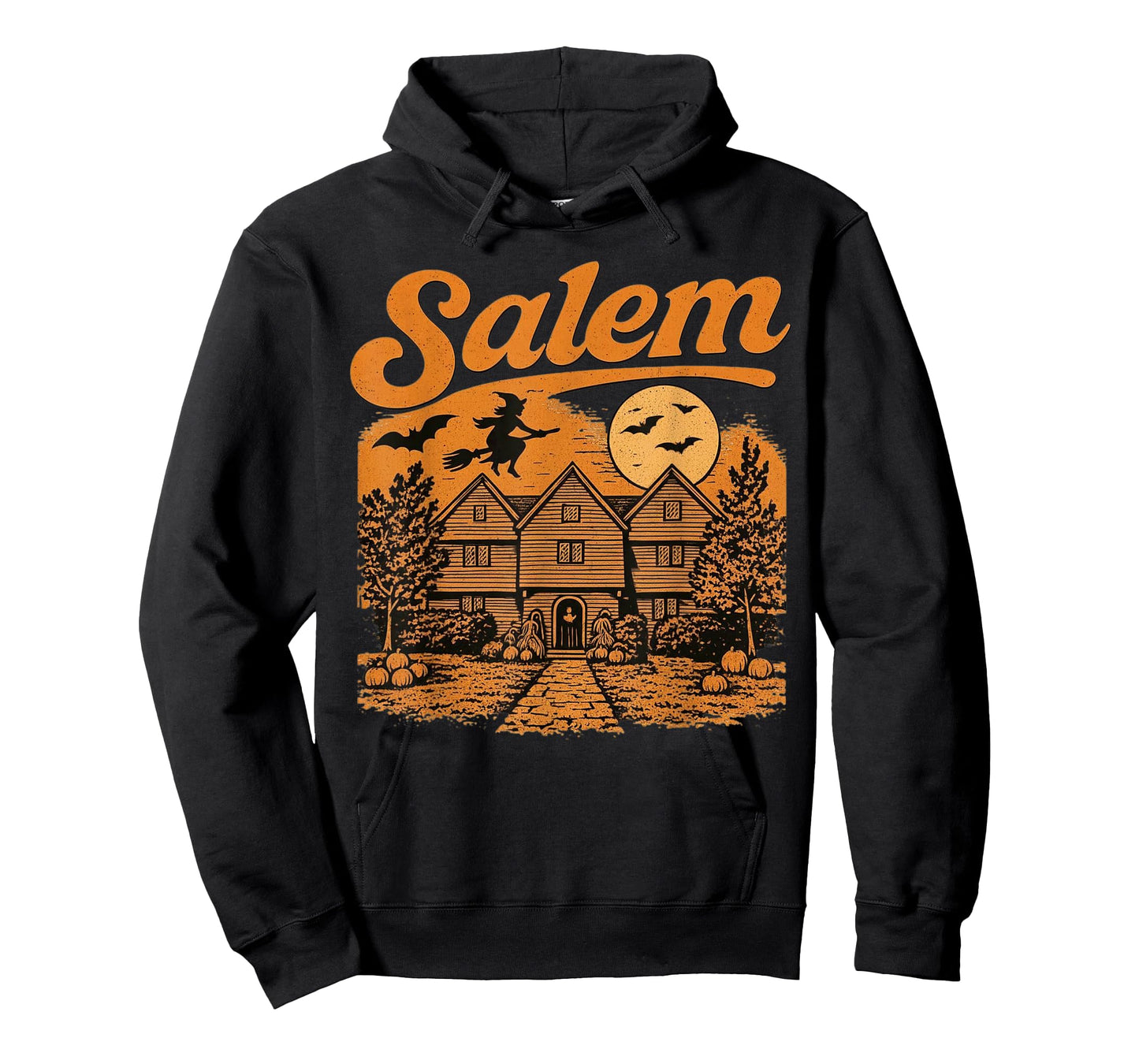 Salem Massachusetts Witch House Spooky Full Moon Souvenir T-Shirt