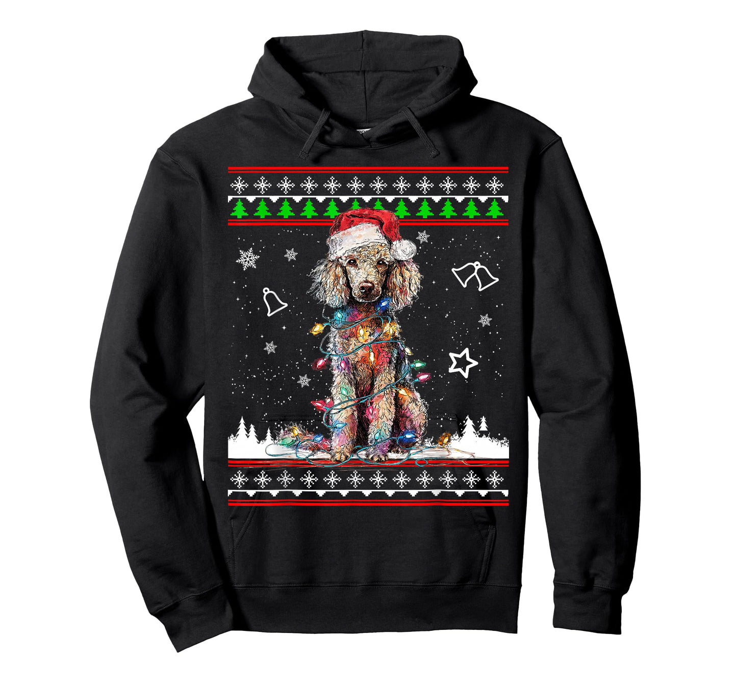 Poodle Christmas Ugly Sweater Funny Dog Xmas T-Shirt