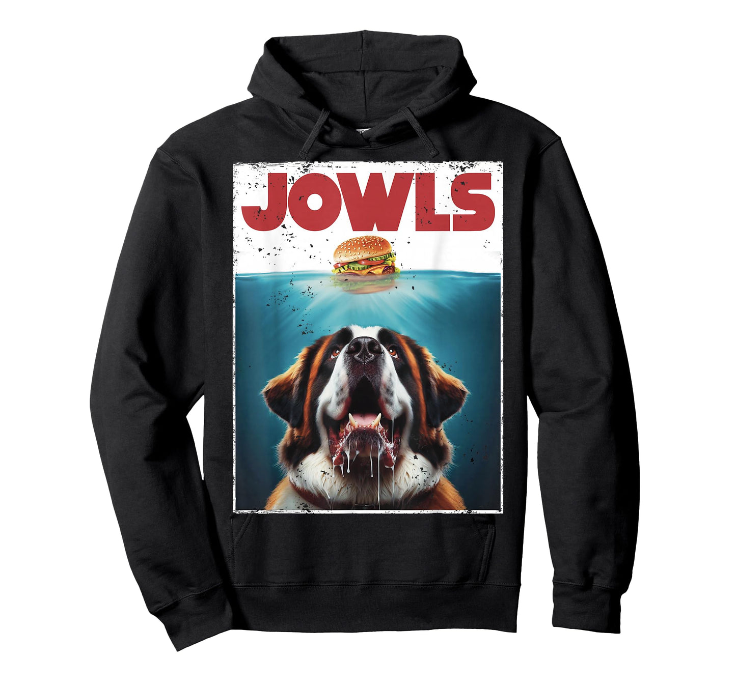 Funny St. Bernard, Jowls Burger, Saint Giant Dog Mom, Dad T-Shirt