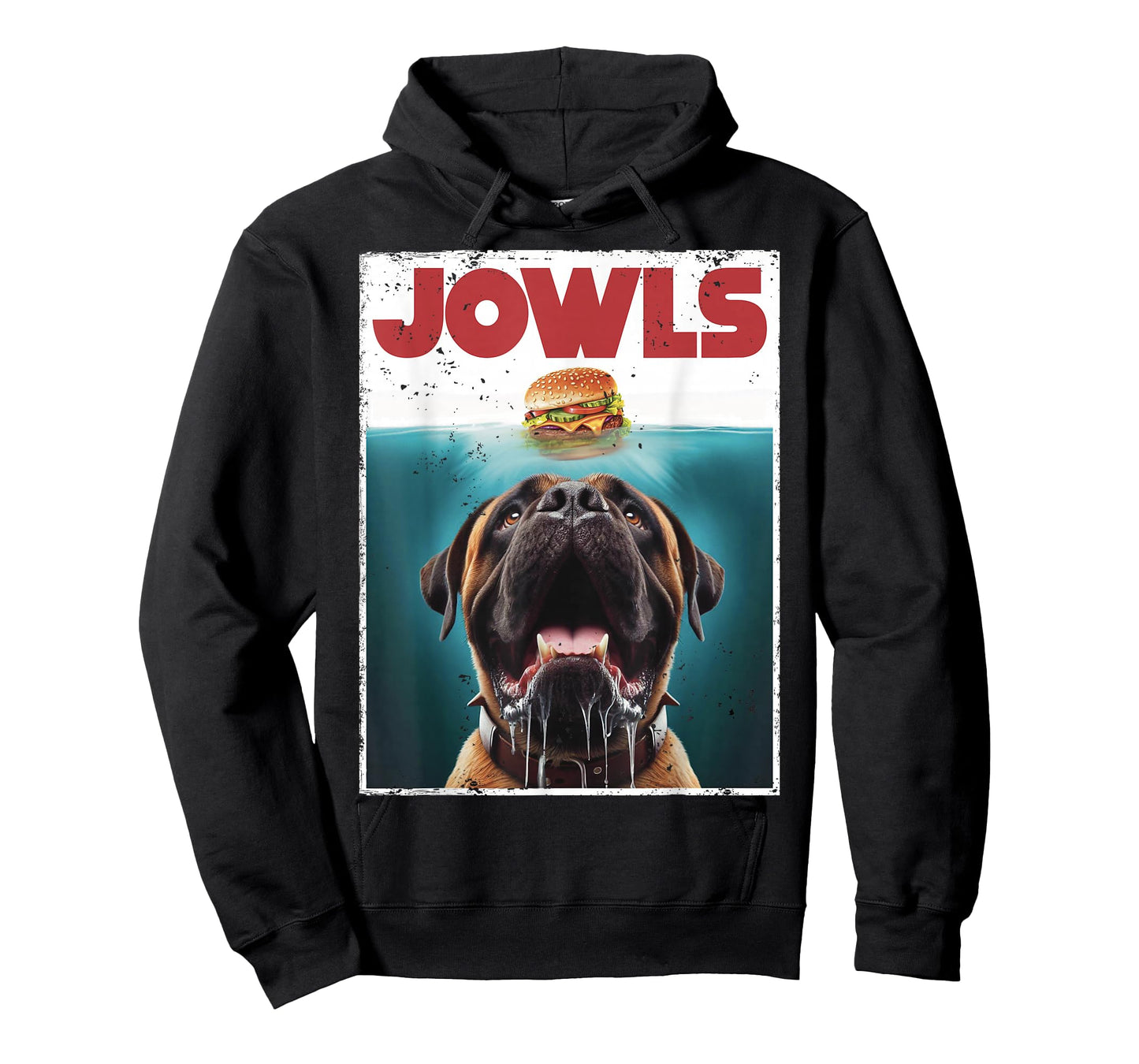 Cute English Mastiff Jowls Burger, Bullmastiff, Dog Mom, Dad T-Shirt