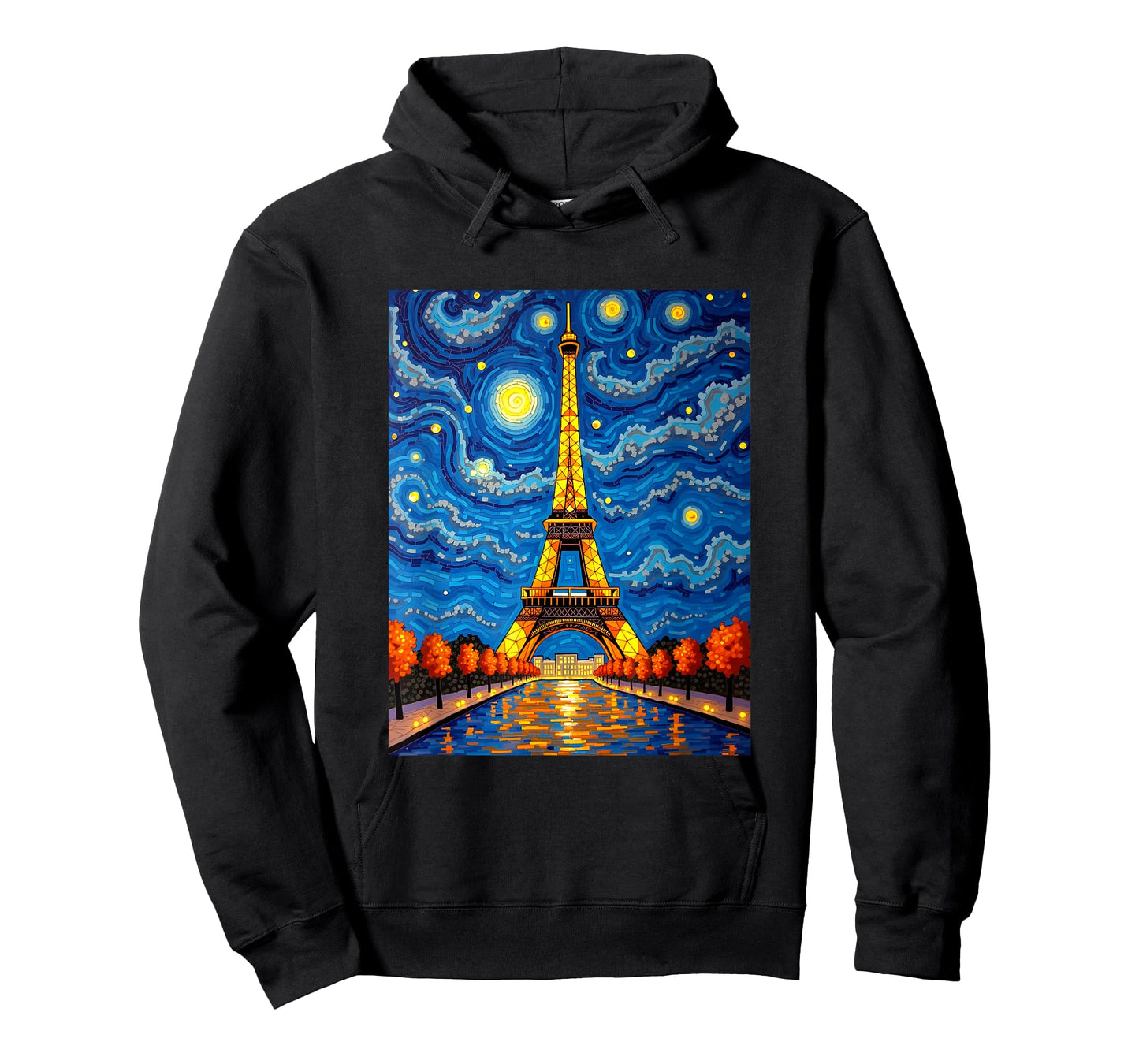 Paris Art Night Impressionist Style T-Shirt