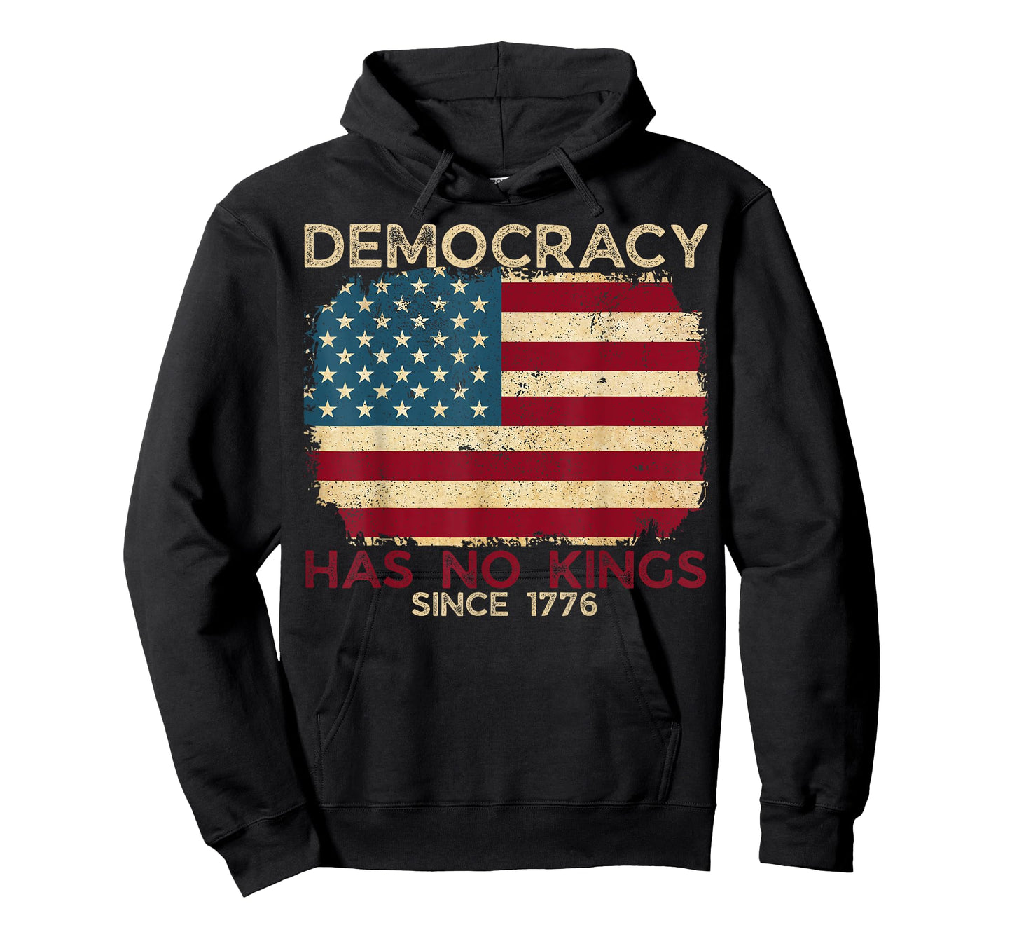 Democracy Has No King We The People Patriotic USA Flag T-Shirt
