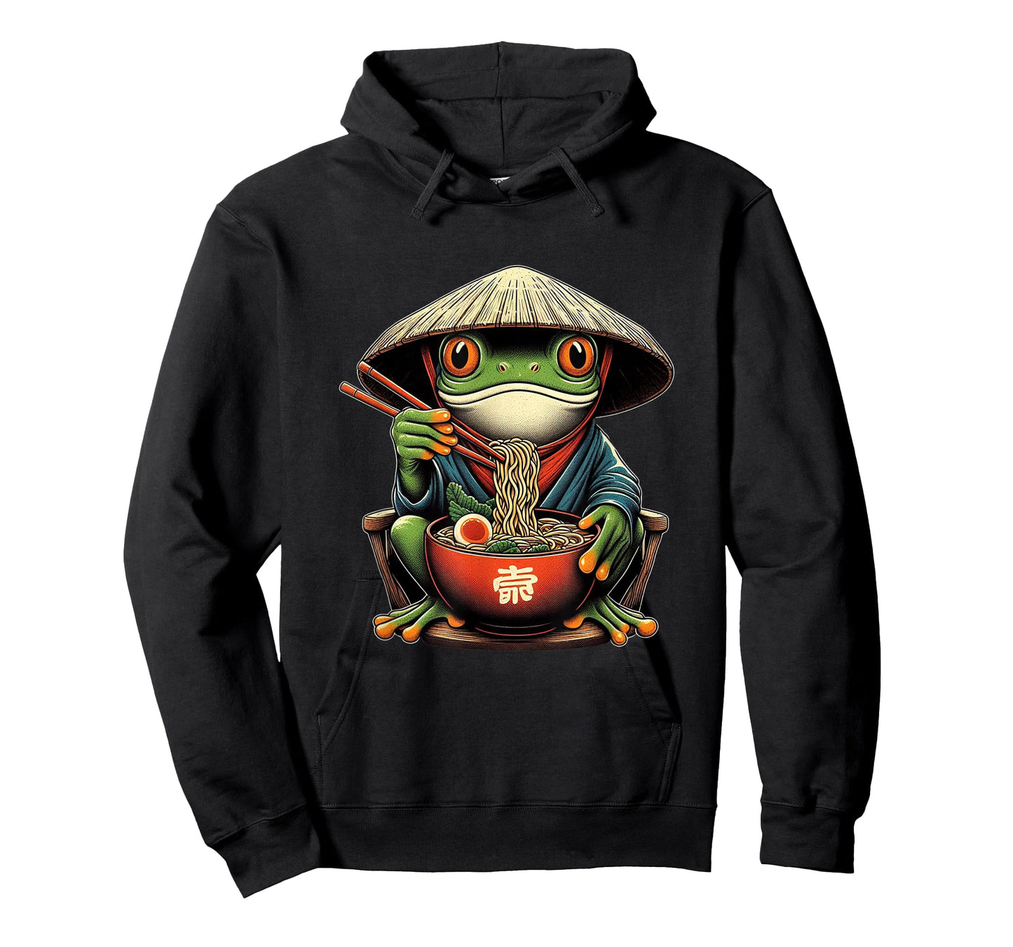 Frog Eating Ramen Kawaii Neko Japanese Noodles Anime Lovers T-Shirt