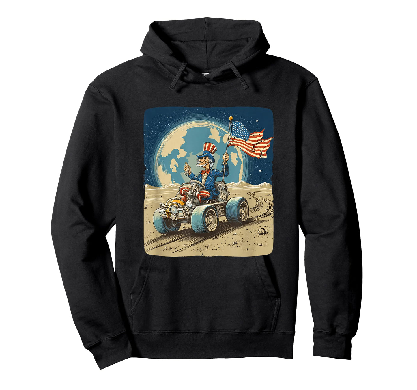 Patriotic Space Costume with Moon Vehicle and US Colors T-Shirt