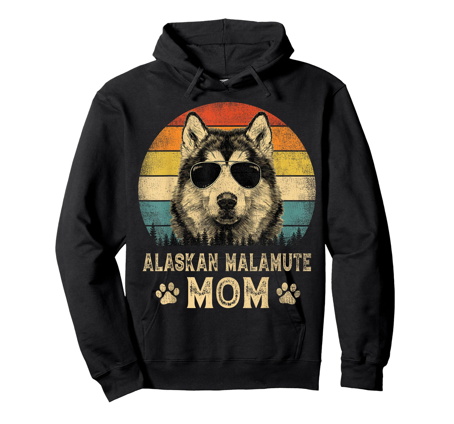 Vintage Alaskan Malamute Mom Dog Lovers Mother's Day T-Shirt