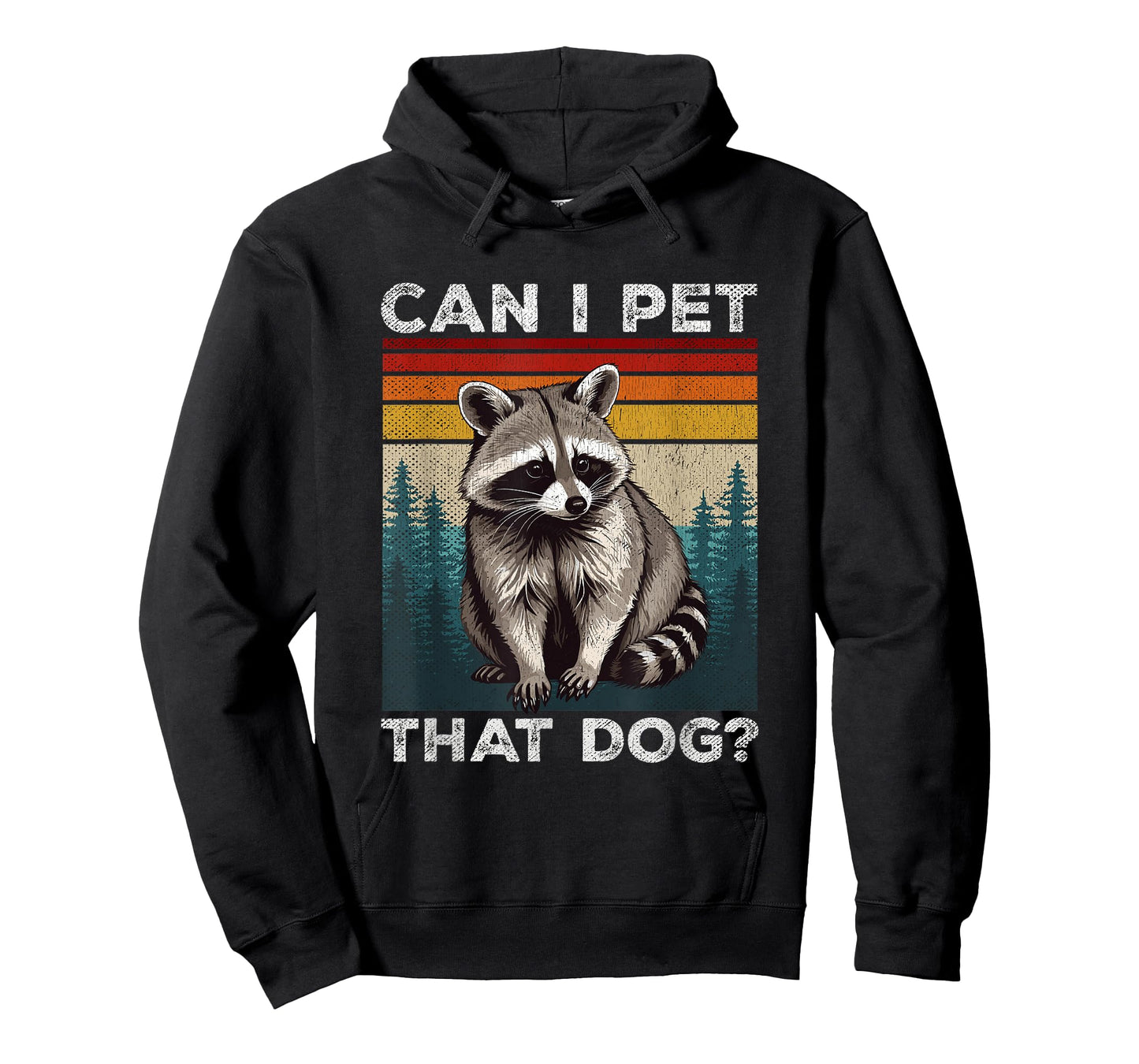 Can I Pet That Dog Meme Retro Animal Lover Funny Raccoon T-Shirt