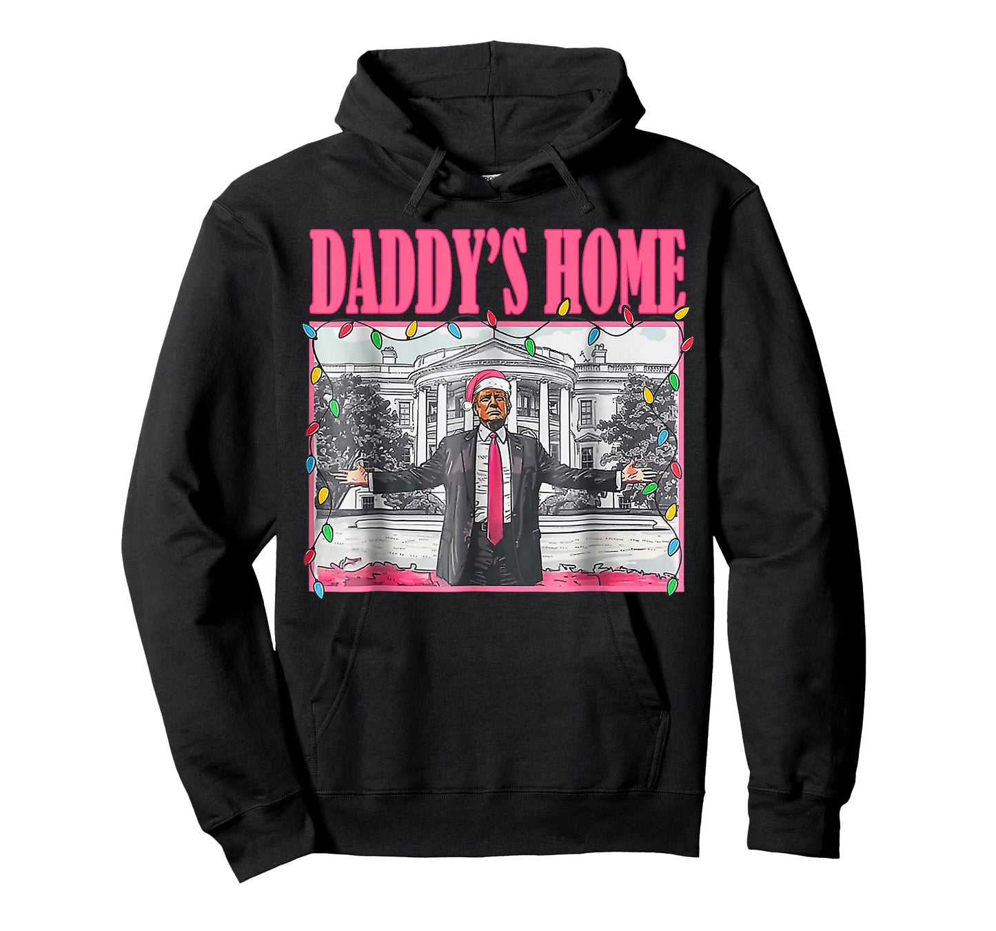 Trump Pink 2025 Take America Back Daddy's Home Christmas T-Shirt