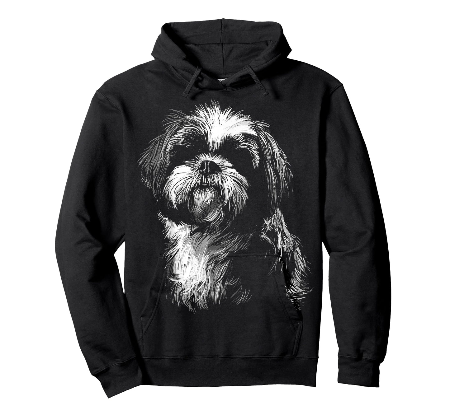 Dog Lover Cute Drawing Animal Pet Art Graphic Shih Tzu T-Shirt