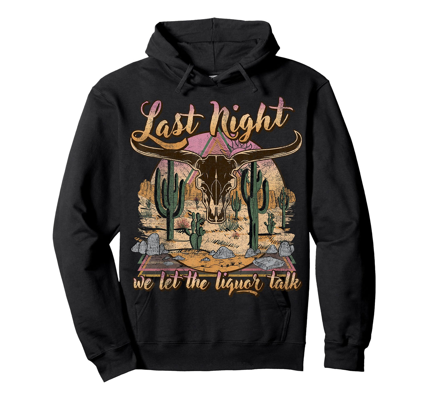Bull Skull Last Country Music Night, We Let The Liquor Talk T-Shirt
