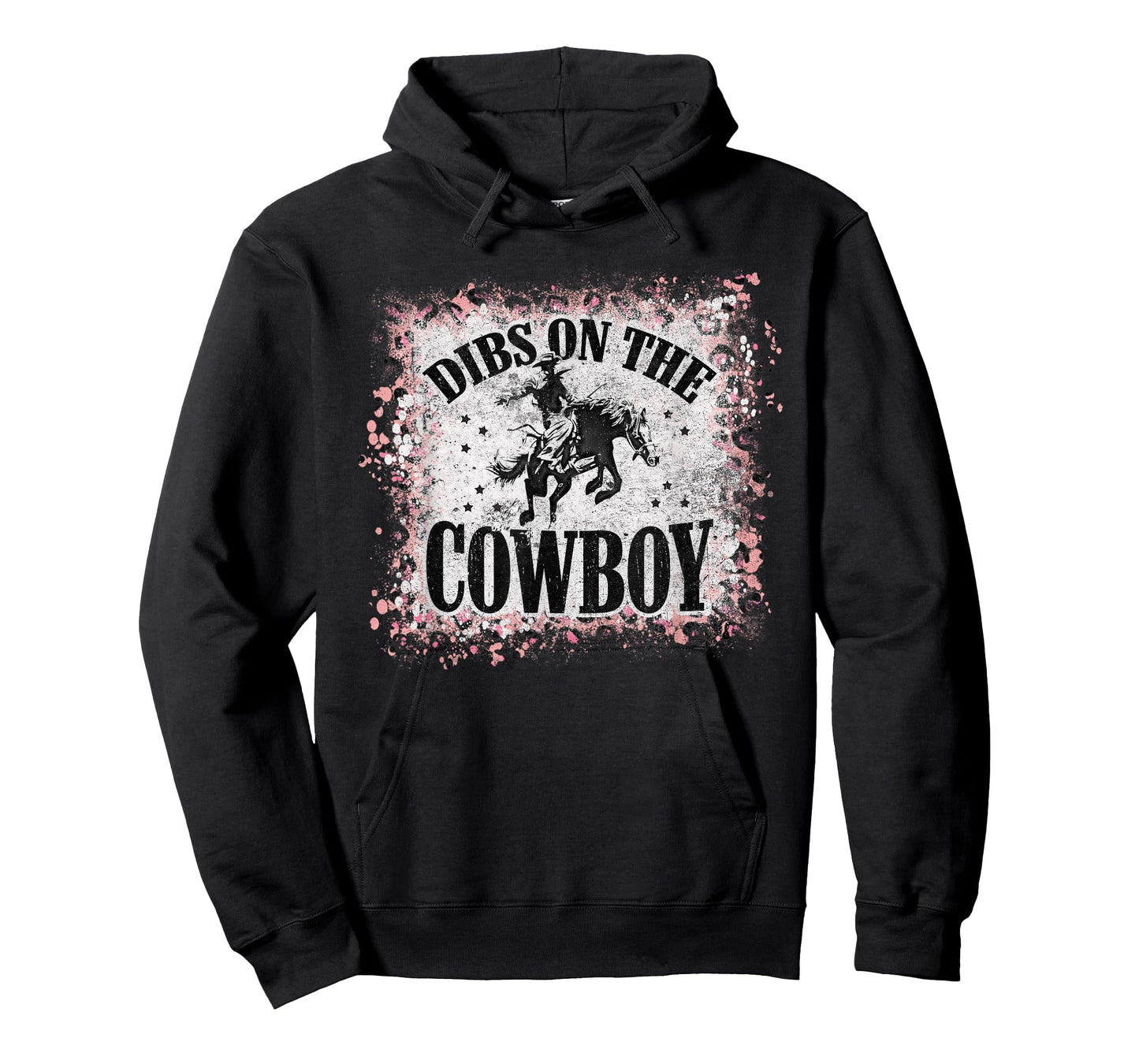 Vintage Leopard Bleached Dibs On The Cowboy Riding Horse T-Shirt