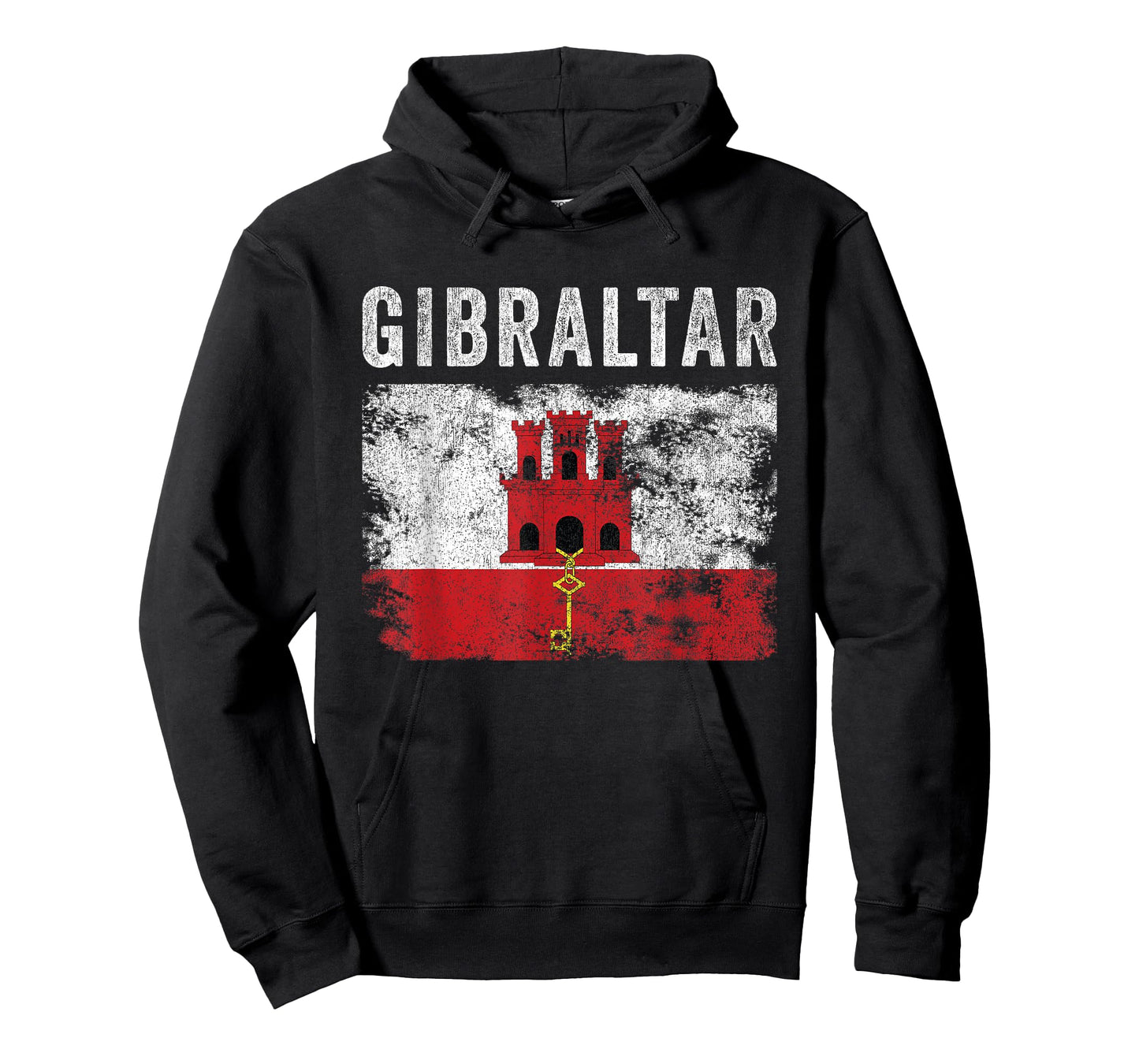Gibraltar Flag Distressed - Men Women - Gibraltarian Flag T-Shirt