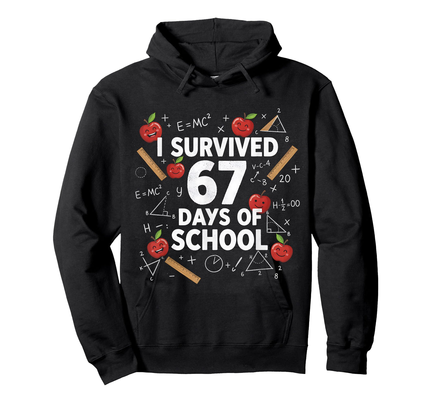 67th Day of School Teacher Kids 67 Math Numbers 100th Days T-Shirt