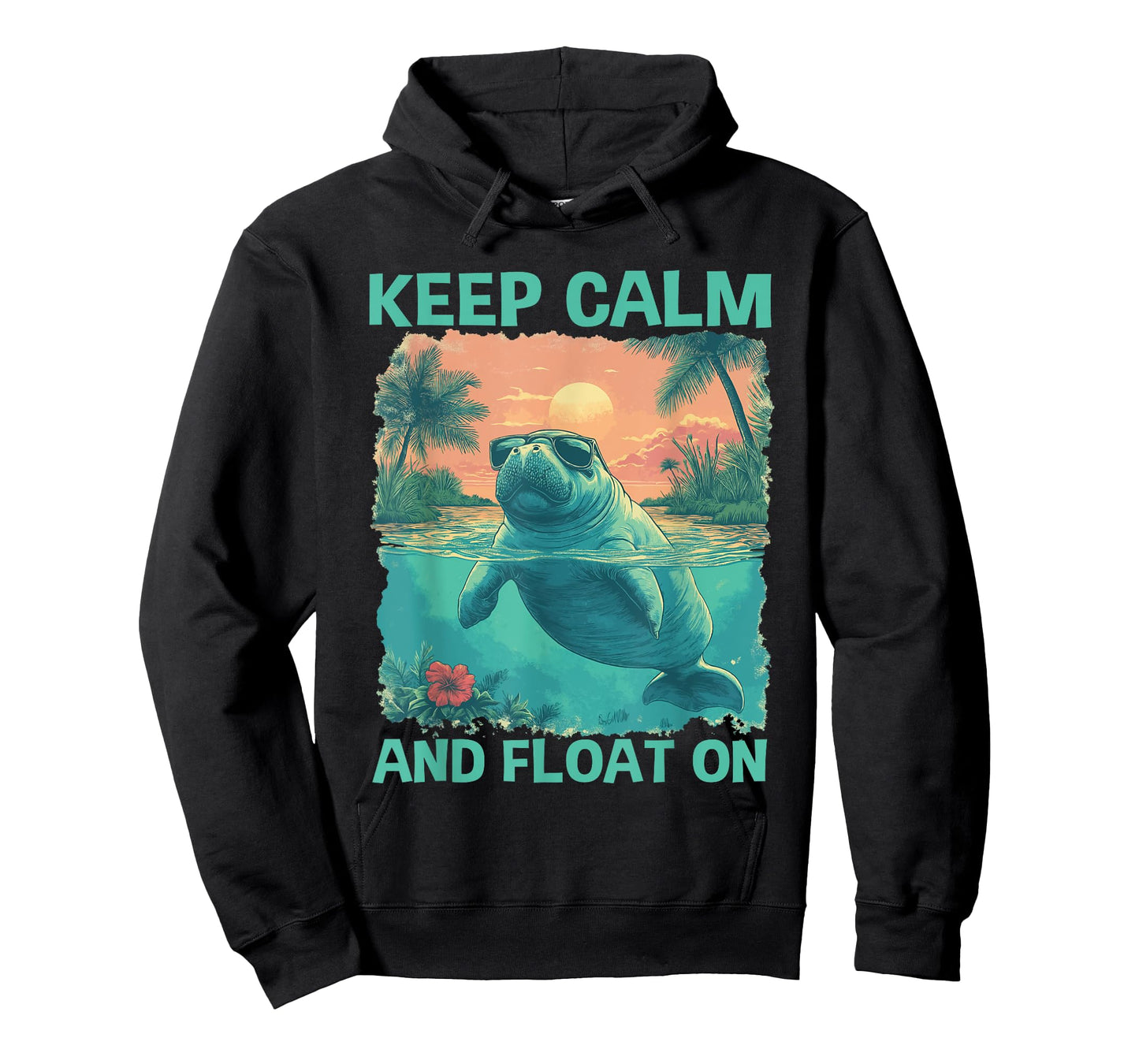 Ocean Animal Sea Keep Calm Cool Florida Manatee T-Shirt