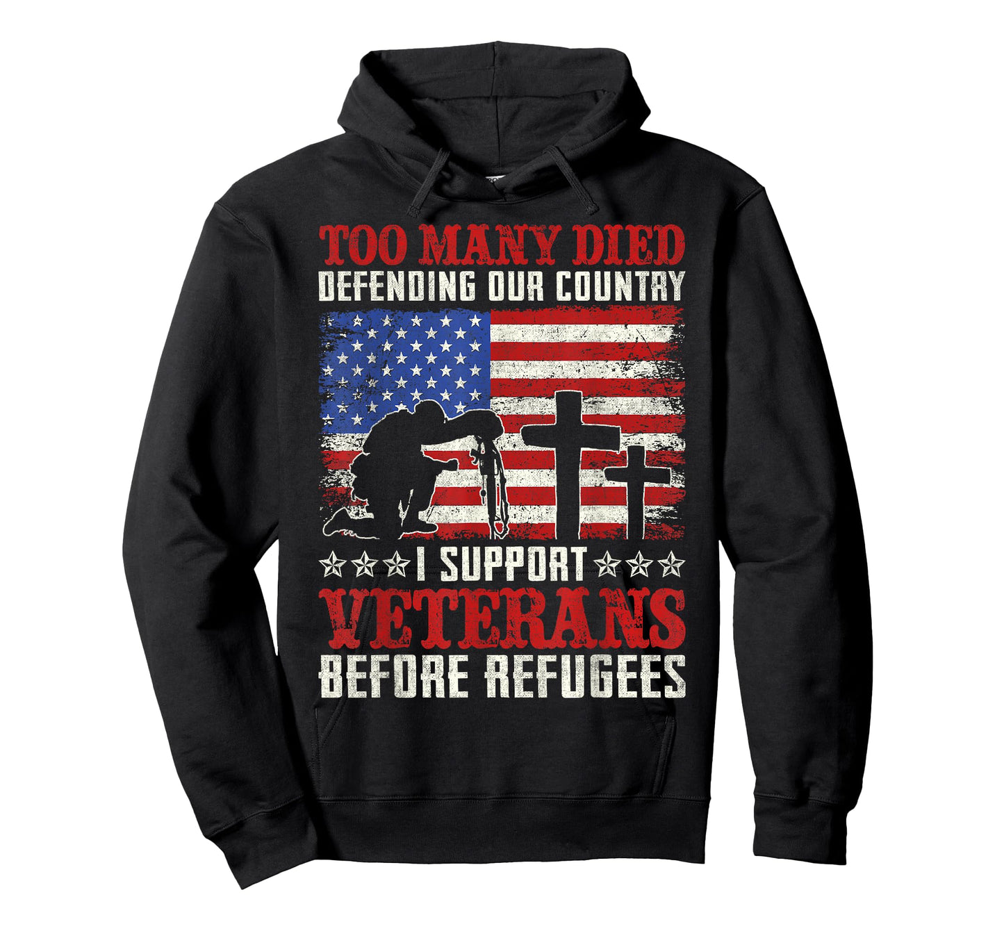 Too Many Died Defending Our Country I Support Veterans T-Shirt