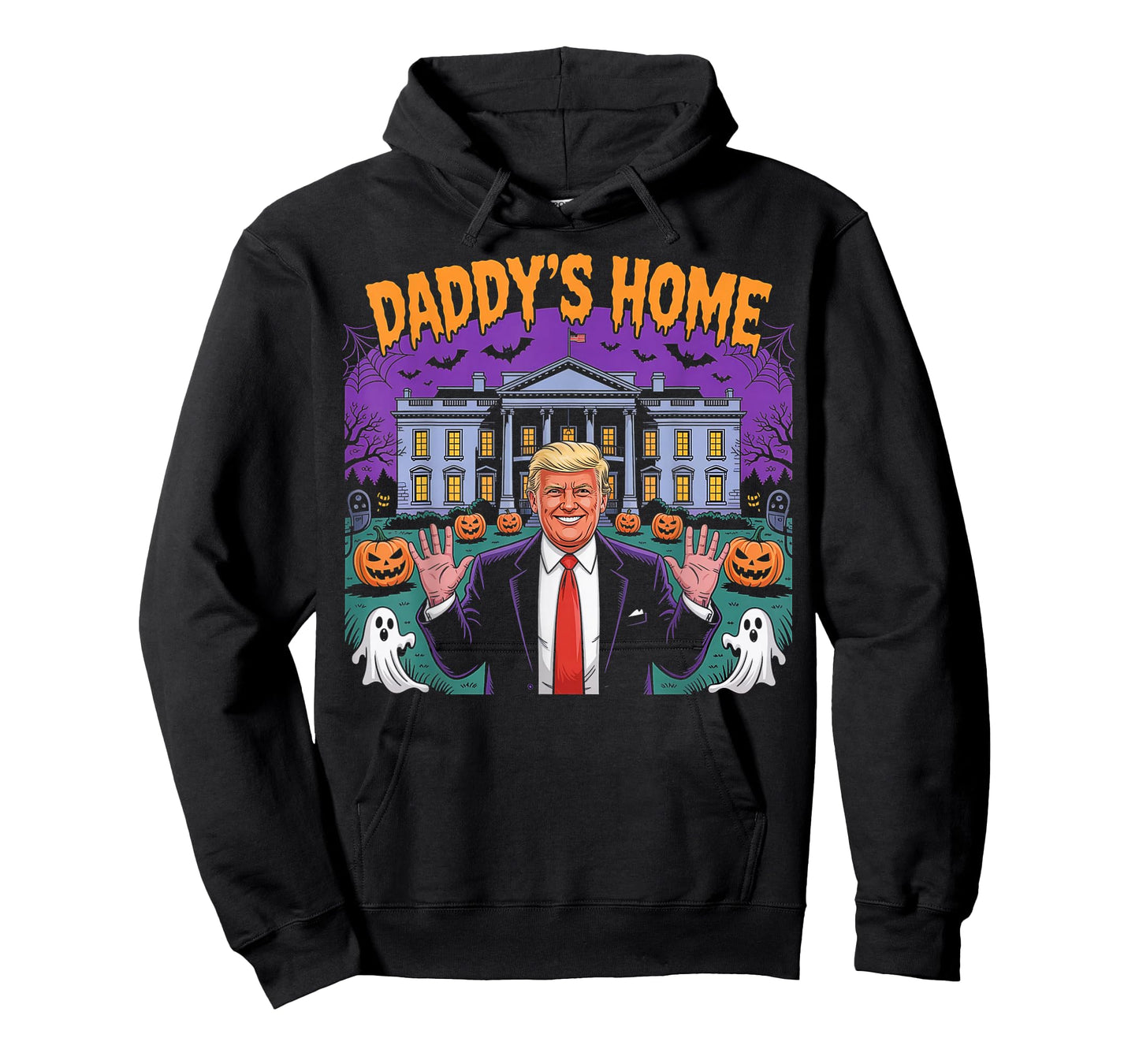 Funny Halloween 2025 Daddy's Home Patriotic White House USA T-Shirt