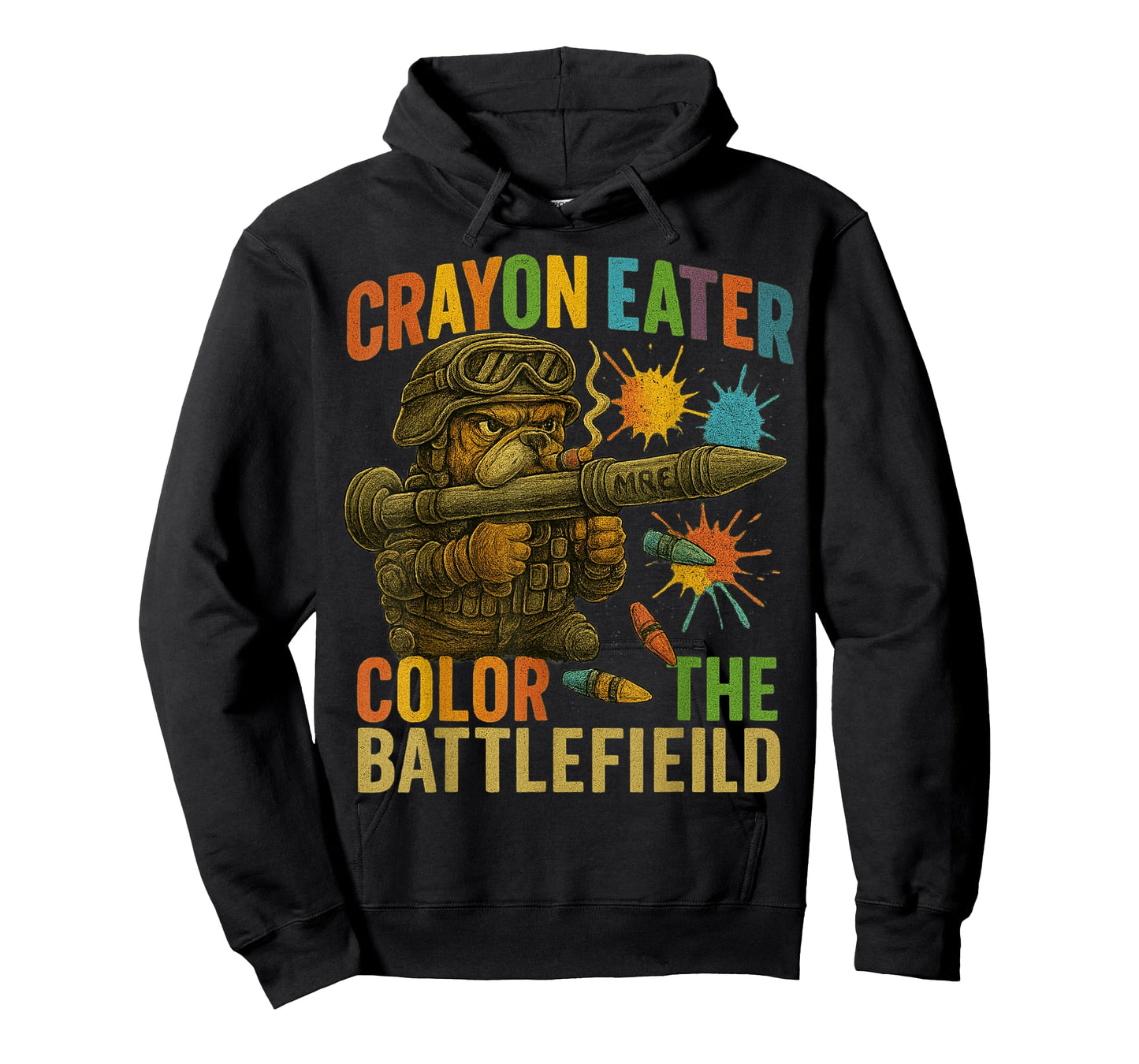 Crayon Eater Proud Military Corps Grunt Soldier Bulldog MRE T-Shirt