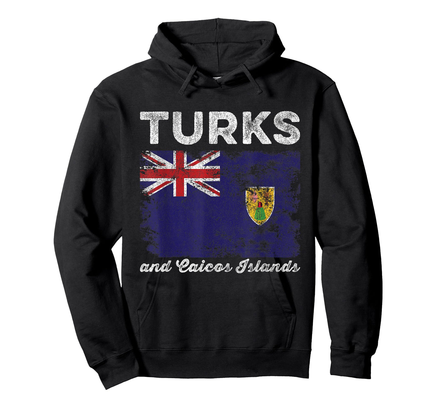 Turks and Caicos Islands Flag Distressed T-Shirt