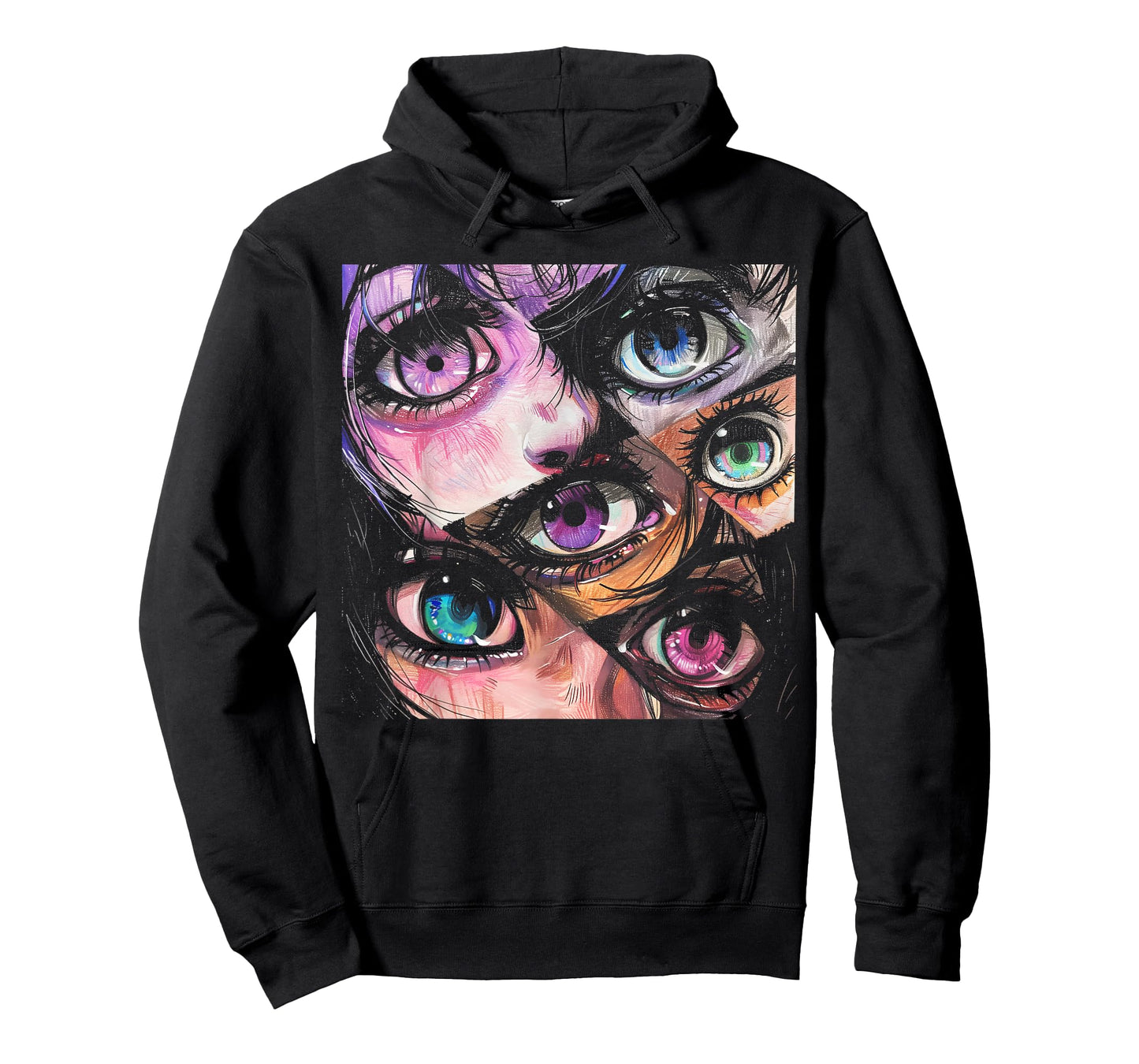 Anime Eyes Art Otaku Pastel Waifu Pink Grunge Alt Aesthetic T-Shirt