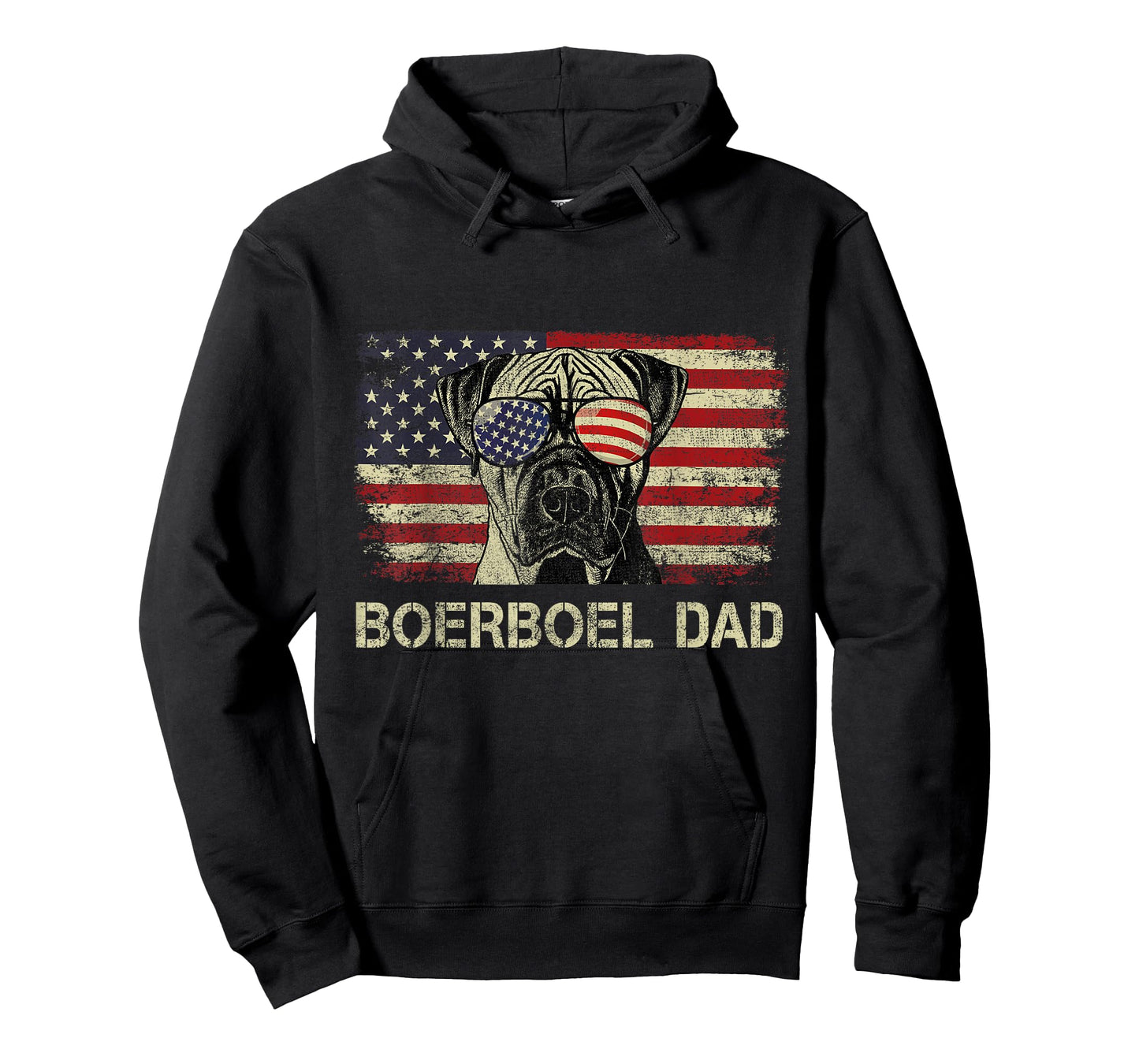 Boerboel Dad Dog Lovers American Flag 4th Of July T-Shirt