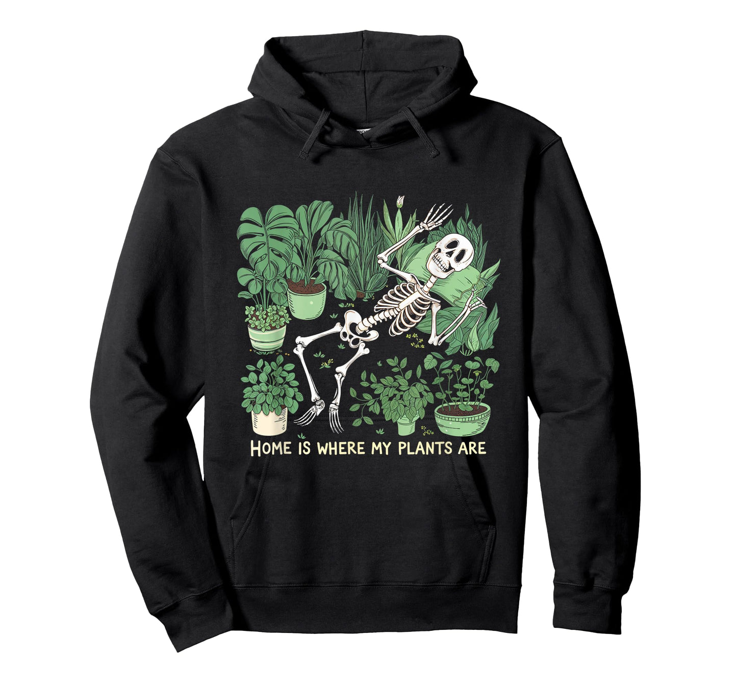 Where My Plants Are Plant Lover Skeleton T-Shirt