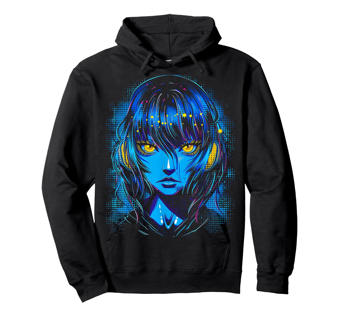 Anime Manga Motif Blue-Eyes Art Anime T-Shirt