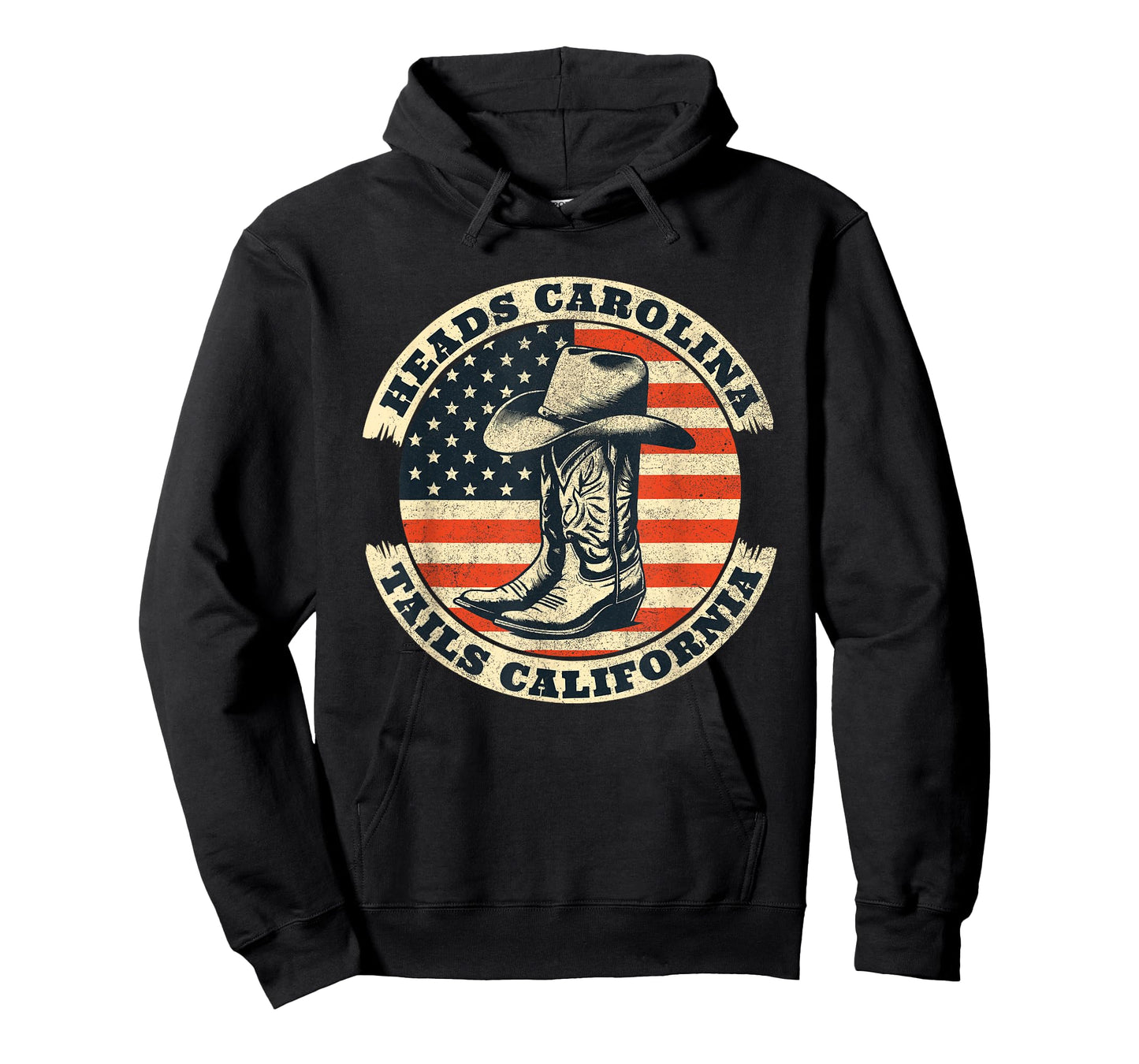 Heads Carolina Tail California Retro Vintage Country T-Shirt