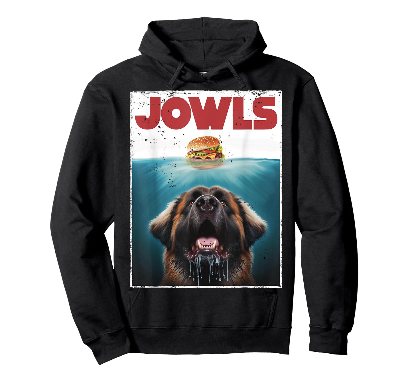 Funny Leonberger Jowls Burger, Gentle Giant Dog Mom, Dog Dad T-Shirt for Men Women Girls Kids