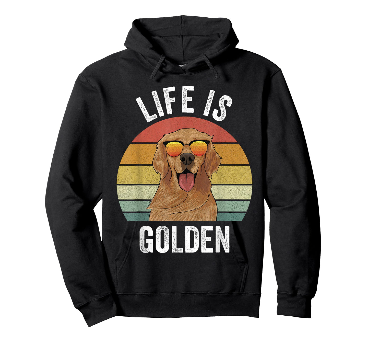 Retro Golden Retriever Funny Dog T-Shirt Small