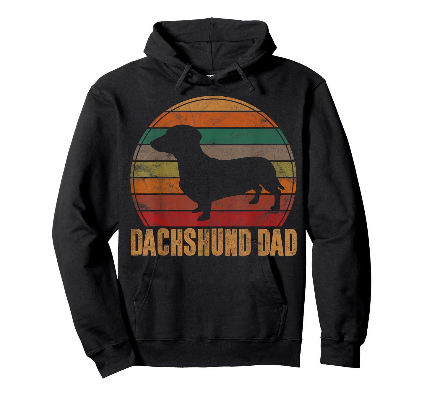 Retro Dachshund Dad Gift Doxie Daddy Dog Owner Pet Father T-Shirt